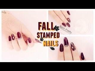FALL STAMPED NAILS  - Bornprettystore