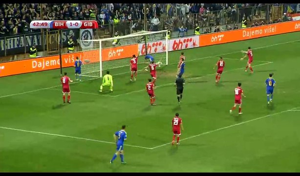 Vedad Ibisevic Goal HD - Bosnia & Herzegovina 2-0 Gibraltar - 25.03.2017