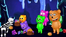 Mega Gummy bear visits Halloween Haunted House finger family Rhyme for Kids | Gummy bear s