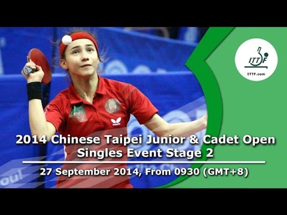 Table Tennis: 2014 Chinese Taipei Junior & Cadet Open (Singles Event Stage 2)