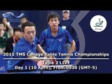 2015 TMS College Table Tennis Championships - Day 1 Table 2 LIVE