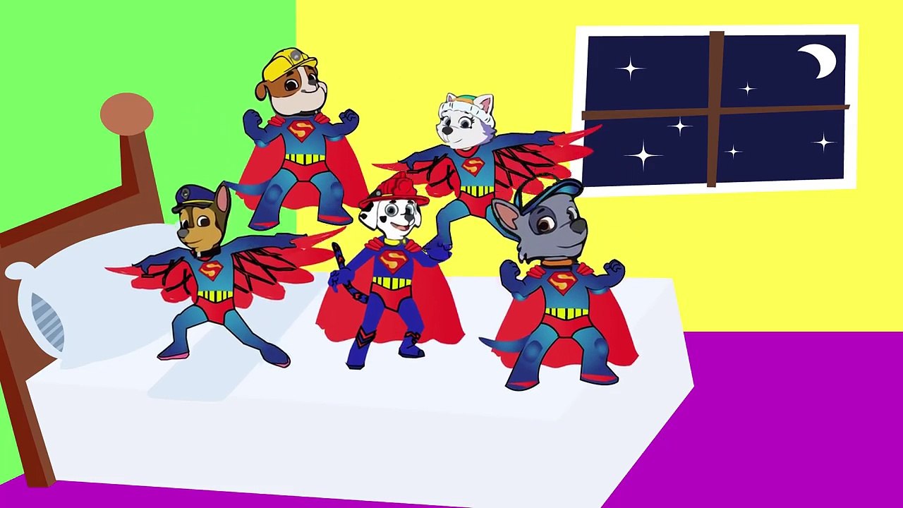 Five Little PJ Masks & Paw Patrol Finger Family | 5 Little Monkeys Jumping on the bed Nurs