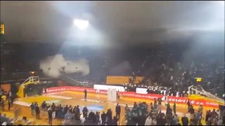 Panathinaikos - Aris Thessaloniki Clash during final