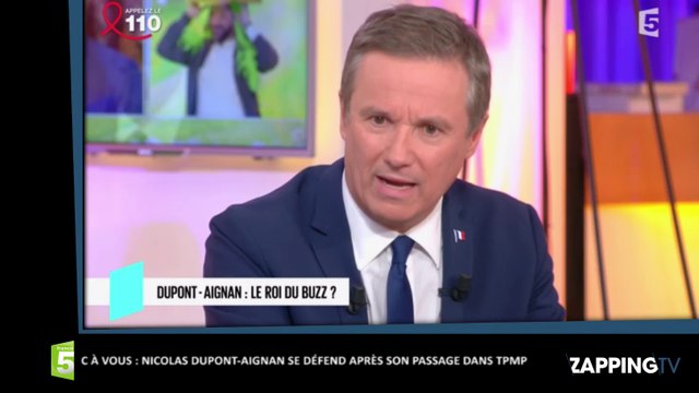 C L’Hebdo : Nicolas Dupont-Aignan se défend sur son passage dans TPMP (vidéo)
