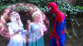 Spiderman vs Joker - Rapunzel Loses Her Hair! w/ Pink Spidergirl, Frozen Elsa, Jasmine, Ca