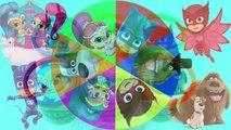 PJ Masks Game - Play Doh Surprise Cups Secret Life of Pets, Shimmer and Shine, Finding Dor