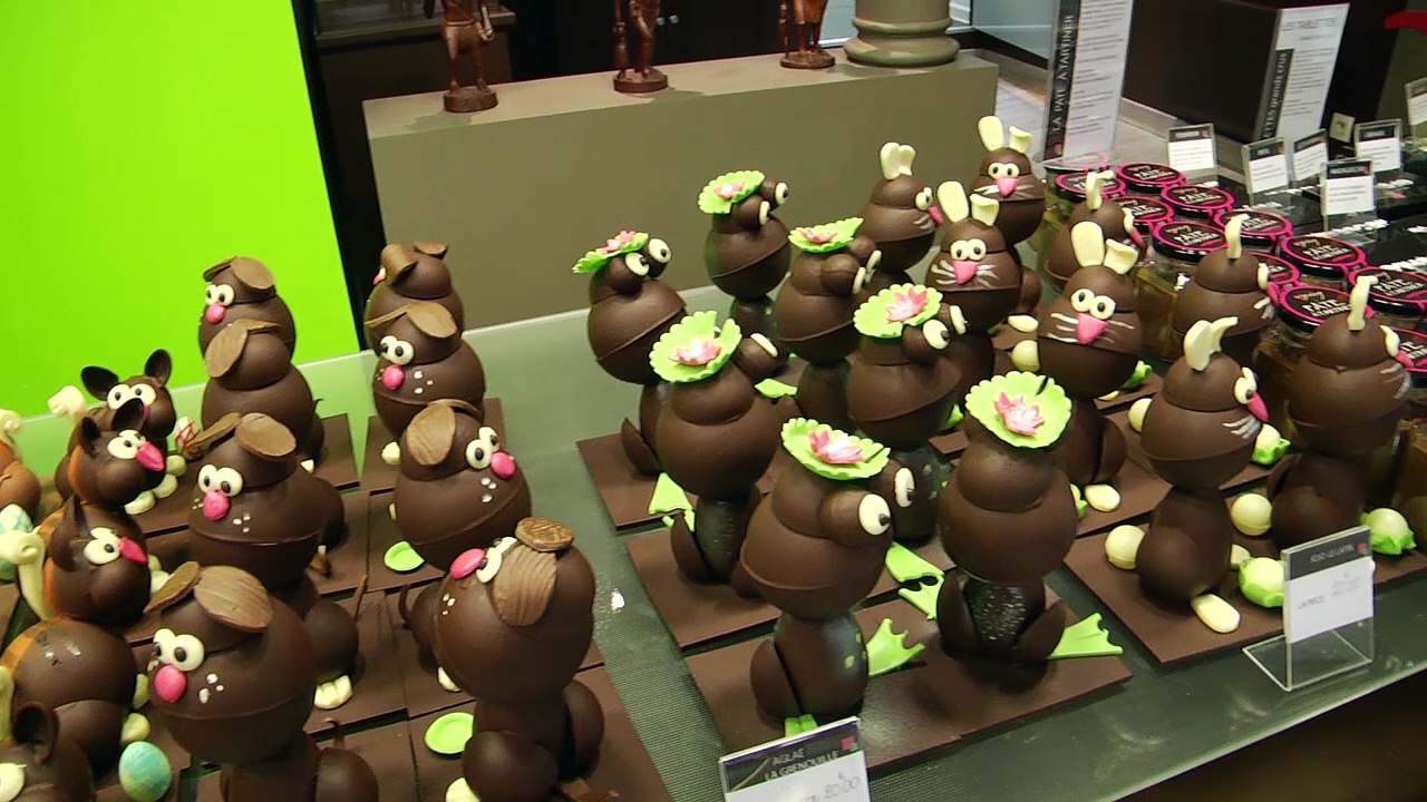 Plus d'une tonne de chocolat pour Luc Eyriey, le maître chocolatier d'Embrun à Pâques !