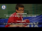 2014 ITTF World Hopes Challenge, Team Event (Main Draw)
