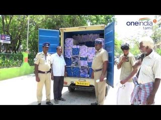 ஆவணமின்றி கொண்டு செல்லப்பட்ட ரூ.8 லட்சம் மதிப்பிலான லுங்கிகள் பறிமுதல்- வீடியோ