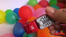 Putting toys cars into balloon videos for children