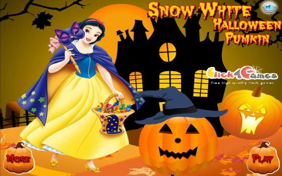 ♛ Disney Princess Snow White Halloween Pumpkin Carving And Decorating Game For Kids