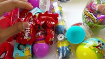 40 Surprise Eggs on A lot of Candy Hello Kitty Minions Spider-Man Batman Disney Planes & M