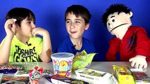 Eating Kinder Egg Candy and More With Travi the Puppet