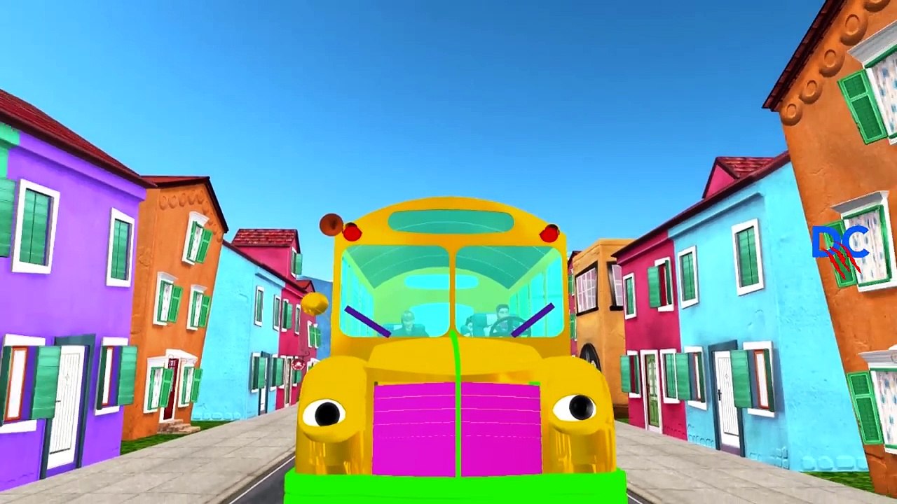 Wheels On The Bus Go Round And Round Hulk Spiderman Frozen Kids Songs | Nursery Rhymes fo