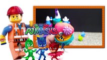 Learn COLORS PJ Masks Playdoh Molds Disney Jr Owlette Catboy Gekko Romeo Toys for Kids ABC