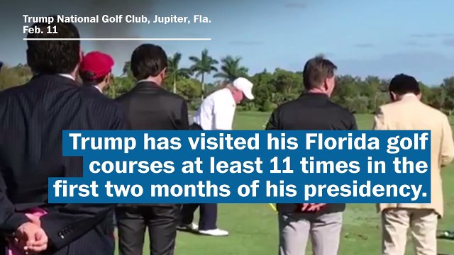 Trump used to criticize Obama for golfing. Then he became a president who golfs, too.