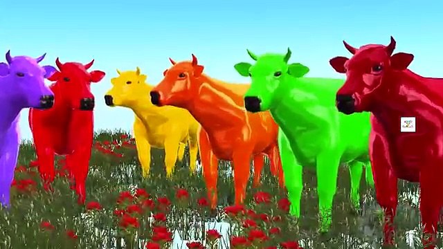 3D корова цветные Цвет песня | мультфильм детские стишки для изучения Коллекция потешки, детские
