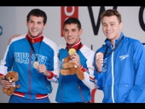 Swimming - men's 100m backstroke S8 medal ceremony - 2013 IPC Swimming World Championships Montreal