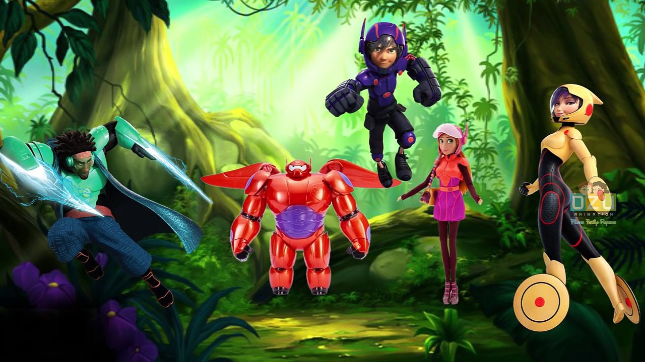 New Kids Song Daddy Finger Family | Big Hero 6 Baymax Hiro Surprise Eggs For Kids #Animati