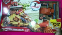 ESCAPE FROM FRANK Track Set with Disney Cars Lightning McQueen & Frank the Combine & Tract