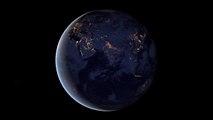 Simulation of Earth rotating 1080p