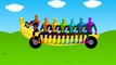 Colors Spiderman Vehicle Banana Car MotorBike Boat And More | Spiderman Nursery Rhymes Com