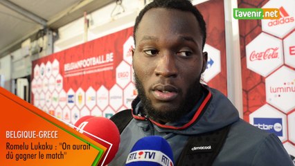 Romelu Lukaku : "On aurait dû gagner ce match contre la Grèce"