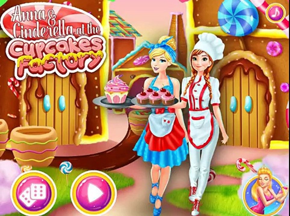 Anna And Cinderella At The Cupcakes Factory | Best Game for Little Girls - Baby Games To Play