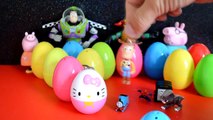 14 Surprise Eggs Peppa Pig Toy Story Hello Kitty TMNT Kinder surprise Thomas and friends H