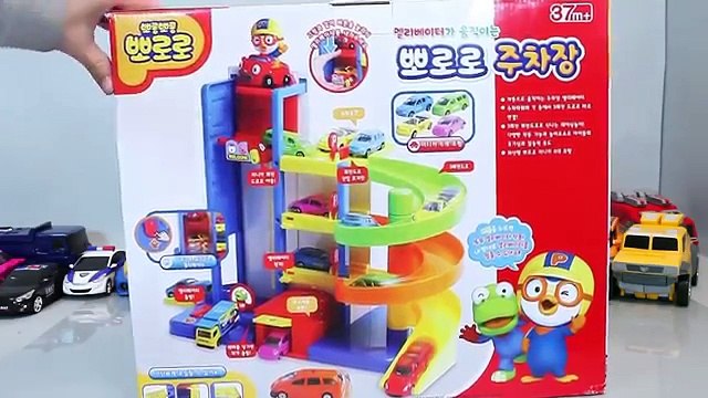 Автобус легковые автомобили гараж мало стоянка в Игрушки с Тайо Pororo