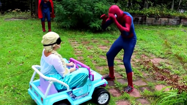 Frozen Elsa Surprise New Car!! Baby Elsa drives car Joker pranks the disney princesses fun