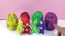 Riesen Play-Doh ÜBERRASCHUNGSEIER mit Glitzer | Teletubbies Surprise Eggs aus Knete |