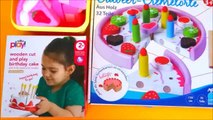 Toy cutting velcro cakes birthday cake wooden plastic toys for kids toy strawberry cream c