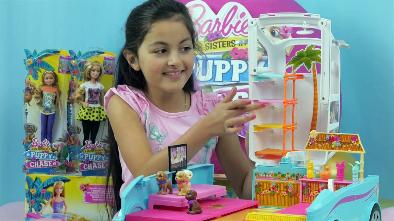 TOY HUNT with Barbie! Lots of toys - Barbie Dolls, Puppy Mobile, Dancing Horse and more !-04_0iOzT7EU