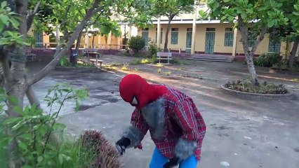 Spiderman & Frozen Elsa Poo Colored Balls vs Joker - Funny Superheroes In Real Life Movies