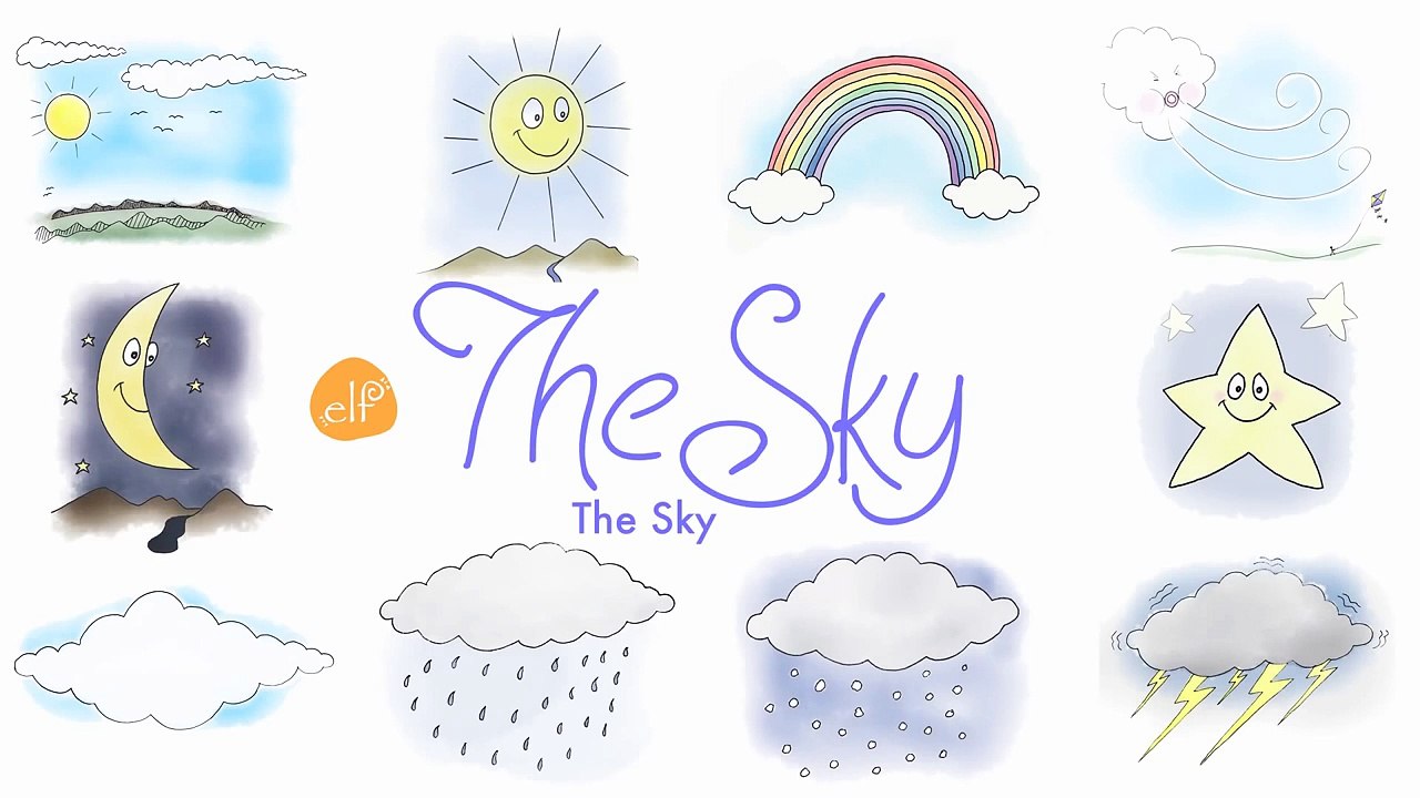 What Do You See in the Sky - Sky Vocabulary For Toddlers And Kindergarten- ELF Kids Videos-ar1kwcwZtYY