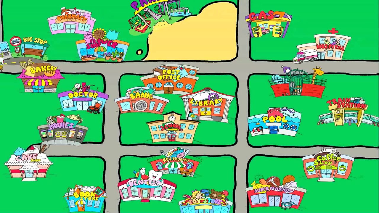 My Town Phrases (#2) - City Vocabulary - Places For Kids - Know Your City-yzfMUrpN-Go