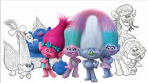 Trolls Movie Coloring and Painting Characters Dreamworks Troll Art Coloring Page