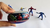 GIANT AVENGERS Surprise Eggs Compilation Play Doh - Marvel Spiderman Hulk Ironman Thor Toys-w6T0