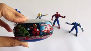 GIANT AVENGERS Surprise Eggs Compilation Play Doh - Marvel Spiderman Hulk Ironman Thor Toys-w