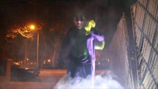 BATMAN SUPERMAN HYBRID vs Joker - Spiderman Deadpool Frozen Elsa NERF WAR IRL - Real Life Superhero-A0J2K8