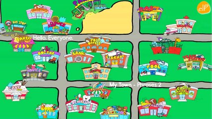My Town Phrases (#2) - City Vocabulary - Places For Kids - Know Your City-yzf