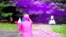 Frozen Elsa vs Maleficent! w/ Spiderman & Pink Spidergirl, Anna, Joker, Bubble Gum & Candy