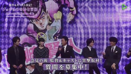 JOJO Bizarre Adventure Press Conference LINE Live Yamazaki Kento (山﨑賢人) - ジョジョの奇妙な冒険 (JOJO'S BIZARRE ADVENTURE) 会見