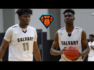 6'8 Solomon & 7'0 Victor Uyaelunmo Lead Calvary Christian Academy To Home Opening Win!!