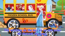Wheels On The Bus Go Round And Round Hulk Spiderman Frozen Kids Songs | Nursery Rhymes fo