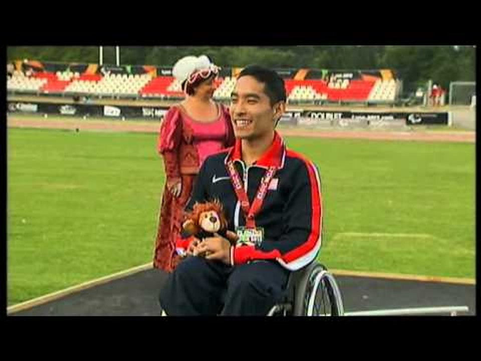 Athletics -  men's 400m T52 Medal Ceremony  - 2013 IPC Athletics World Championships, Lyon
