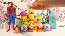 Play Doh Kinder Surprise Eggs Toys Princess Disney Frozen Elsa Hello Kitty Barbie Lala Do