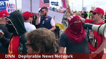3/25 Huntington beach Trump Rally Riot / Fight with ANTIFA protesters #DNN