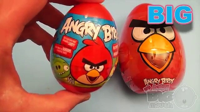 Сердитый птицы сюрприз Яйца Узнайте размеры большой больше крупнейший Открытие Яйца с Игрушки и Конфеты